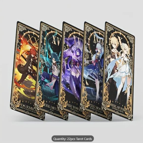 Genshin Impact Anime Tarot Cards Major Arcana 22 Cards - Picture 2 of 5